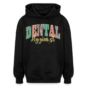 Dentale Hygienistin Farbpalette Dentalhygieniker - Oversized Unisex Hoodie - Schwarz - Vorne - Noah (186cm)