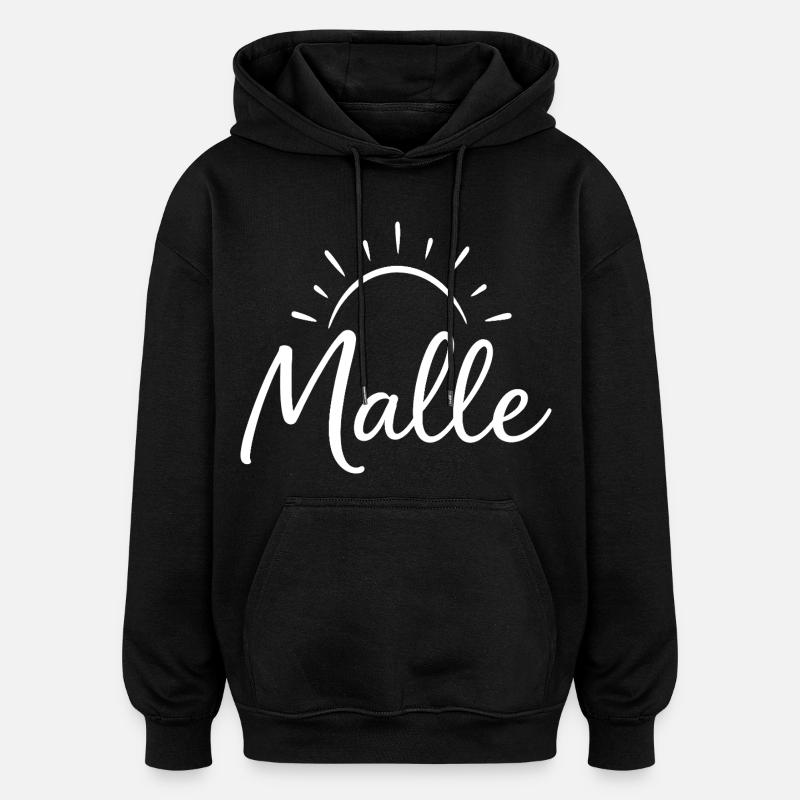 Malle Sun - Sweat à capuche oversize unisexe - noir