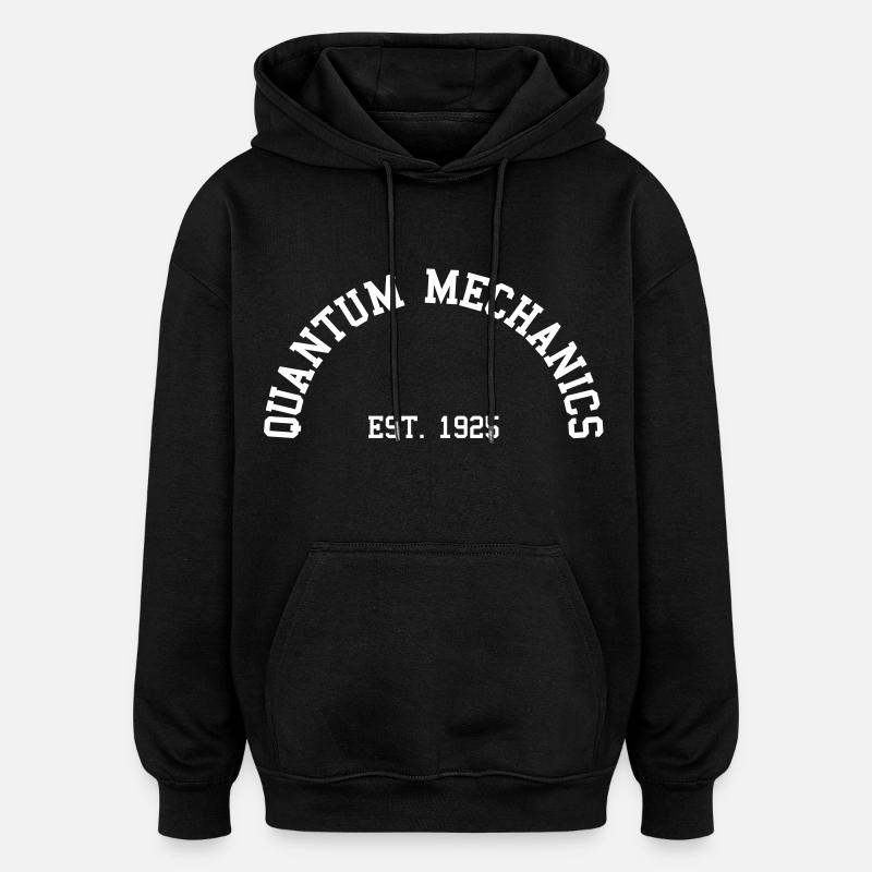 Mécanique quantique - Est. 1925 (demi-cercle) - Sweat à capuche oversize unisexe - noir