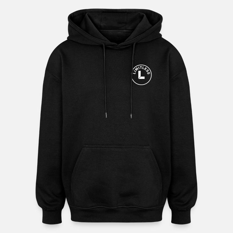 illimité - Sweat à capuche oversize unisexe - noir