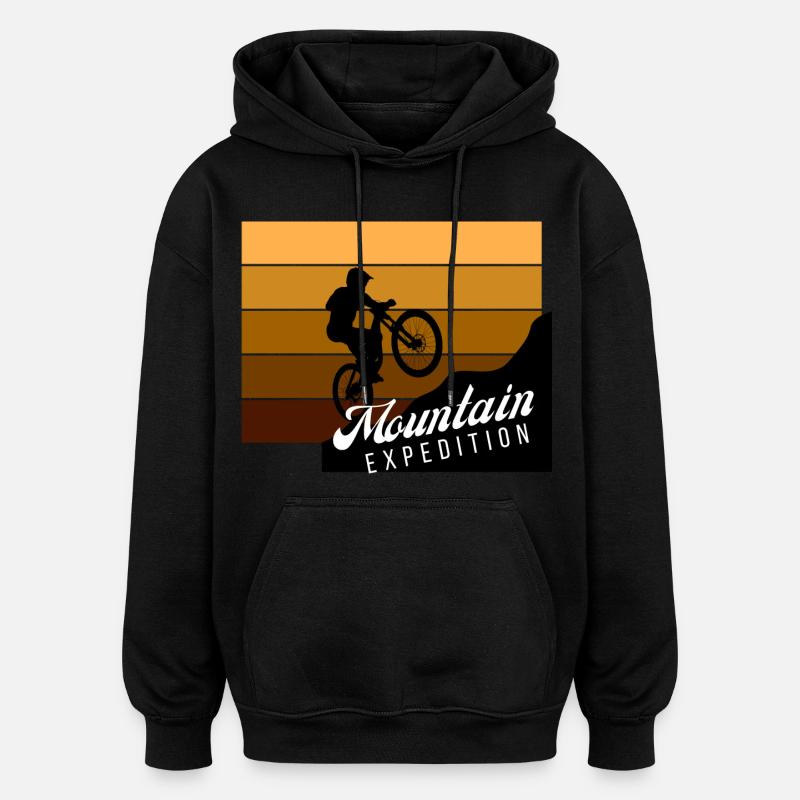Mountain Expedition Sprung - Oversized Unisex Hoodie - Schwarz