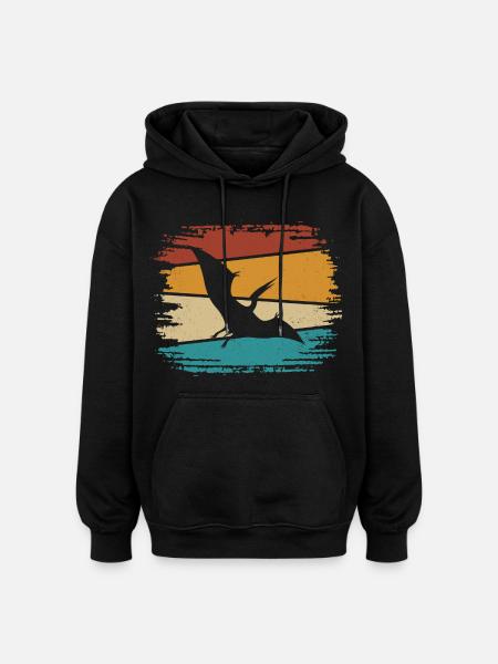 Dino Dinosaur Pteranodon - Oversized Unisex Hoodie - black