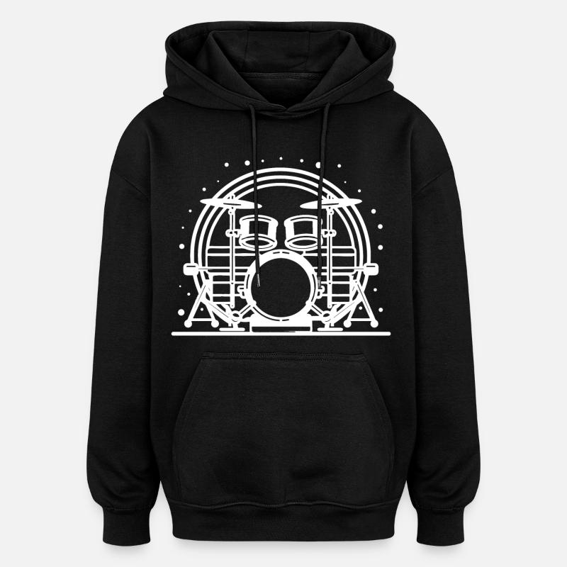 Percussion - Sweat à capuche oversize unisexe - noir