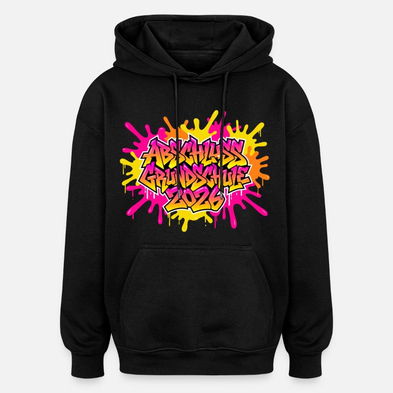 Elementary School Graduation 2026 Graffiti - Oversized Unisex Hoodie - black