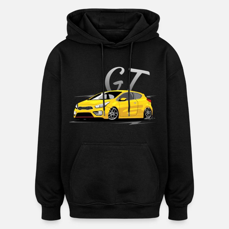 Ceed GT jaune - Sweat à capuche oversize unisexe - noir