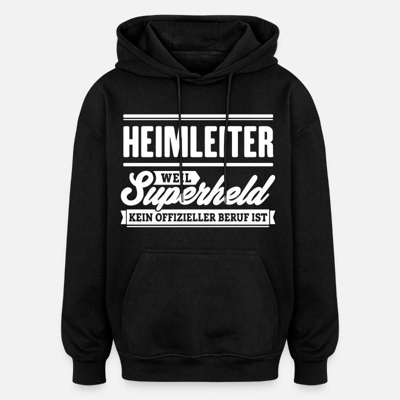 Superheld Heimleiter - Oversized Unisex Hoodie - Schwarz