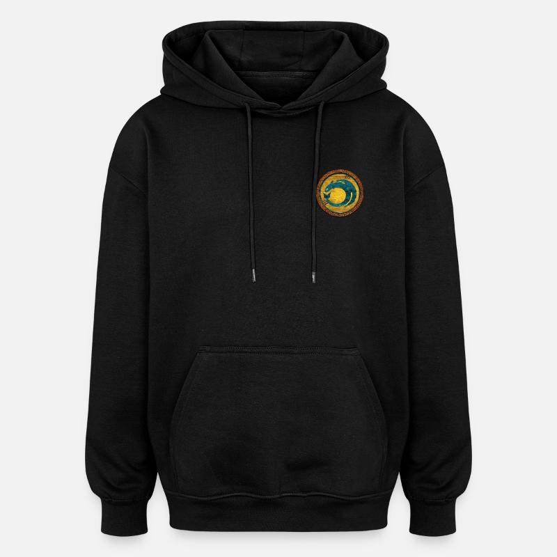 Dragons Bouclier Avec Logo - Sweat à capuche oversize unisexe - noir