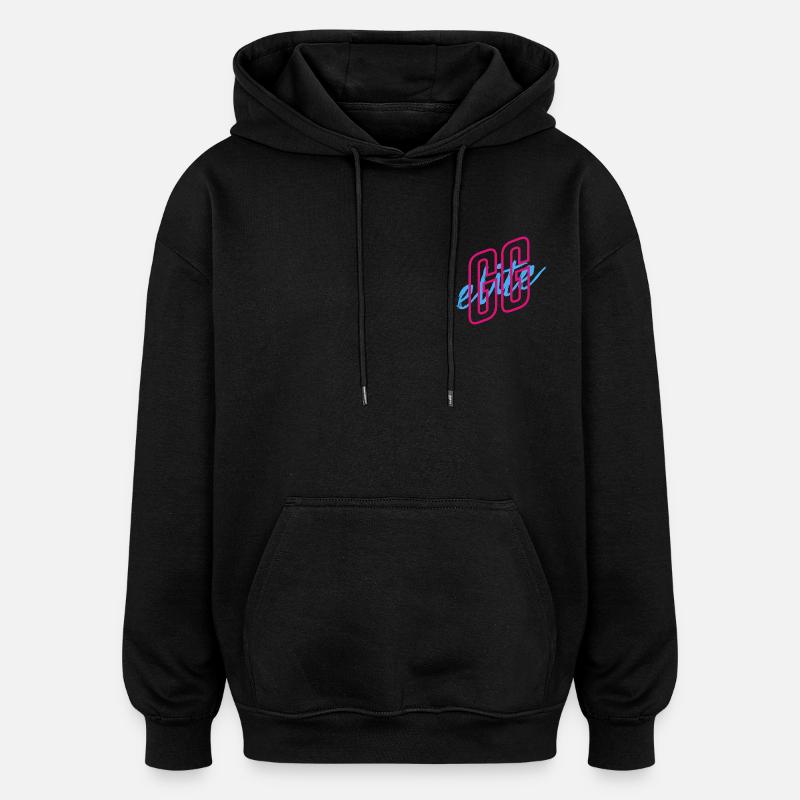GGElite Scripted Vibe Logo - Oversized Unisex Hoodie - black