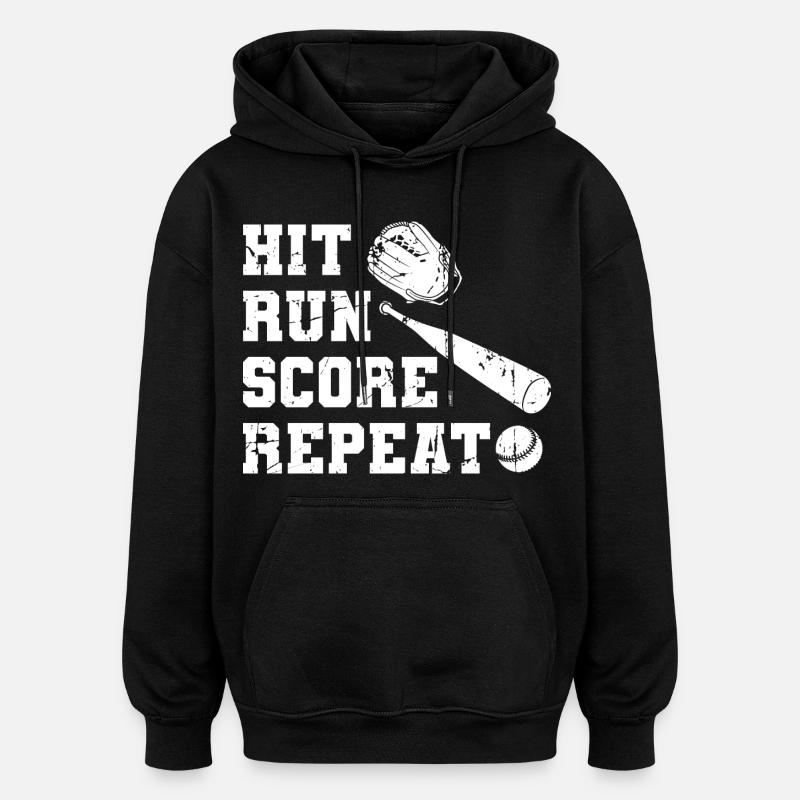 Baseball Motivation - Sweat à capuche oversize unisexe - noir