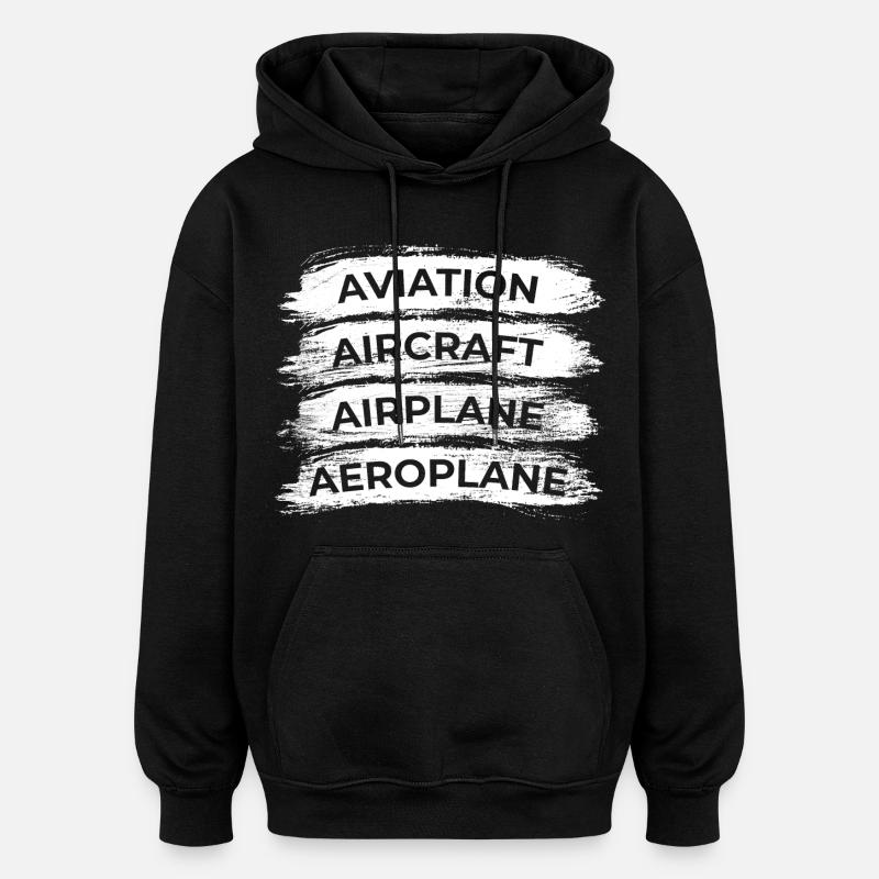 Flugzeugliebhaber Zeitplan - Oversized Unisex Hoodie - Schwarz