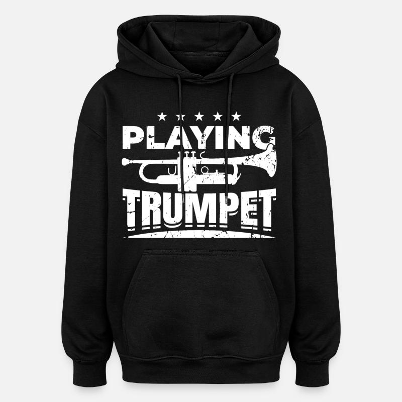 Trompete spielen - Oversized Unisex Hoodie - Schwarz