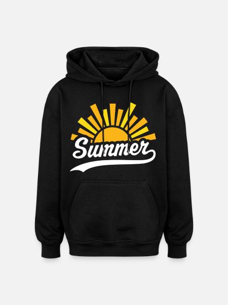 Summer Sun - Oversized Unisex Hoodie - black