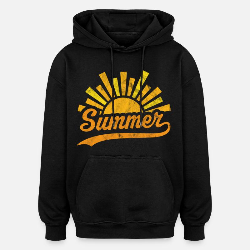 Summer Sun - Oversized Unisex Hoodie - black