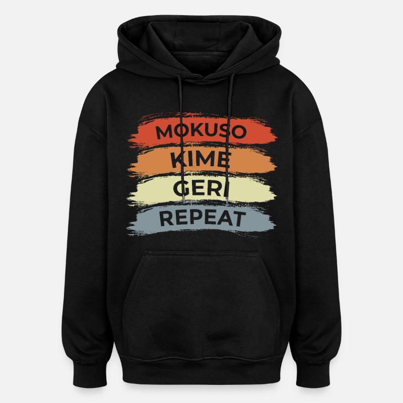 Techniques de karaté - Sweat à capuche oversize unisexe - noir