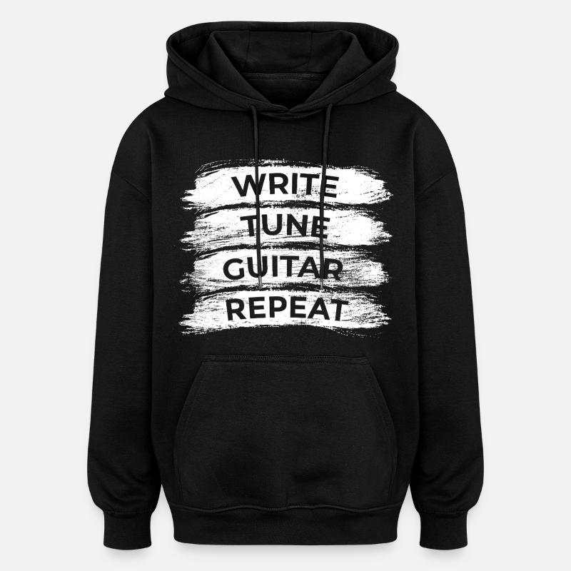 Guitar Player Routine - Oversized Unisex Hoodie - black