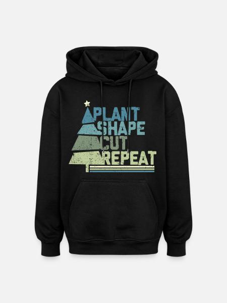 Weihnachtsbaum Züchter Plant Shape Cut - Oversized Unisex Hoodie - Schwarz