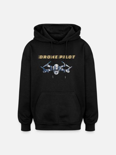 Drones Pilot Drone Pilot - Oversized Unisex Hoodie - black
