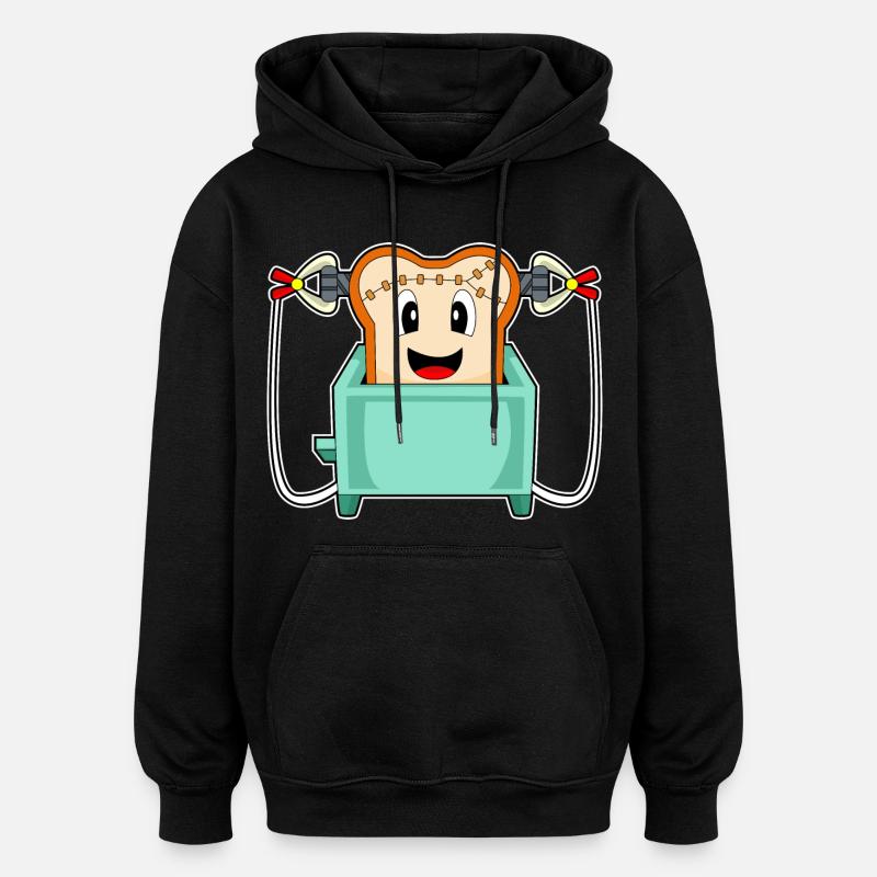 Pain Grille-pain Halloween - Sweat à capuche oversize unisexe - noir