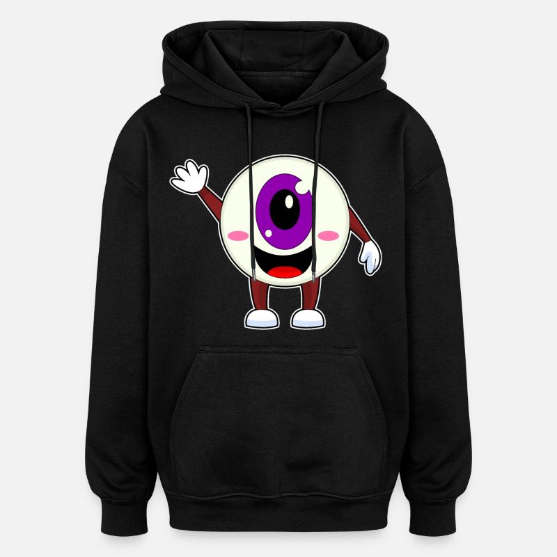 Globe oculaire Halloween - Sweat à capuche oversize unisexe - noir