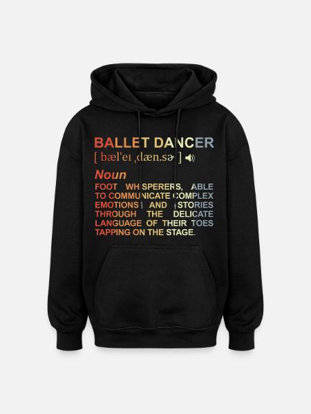 Danseuse de ballet Explication des termes - Sweat à capuche oversize unisexe - noir