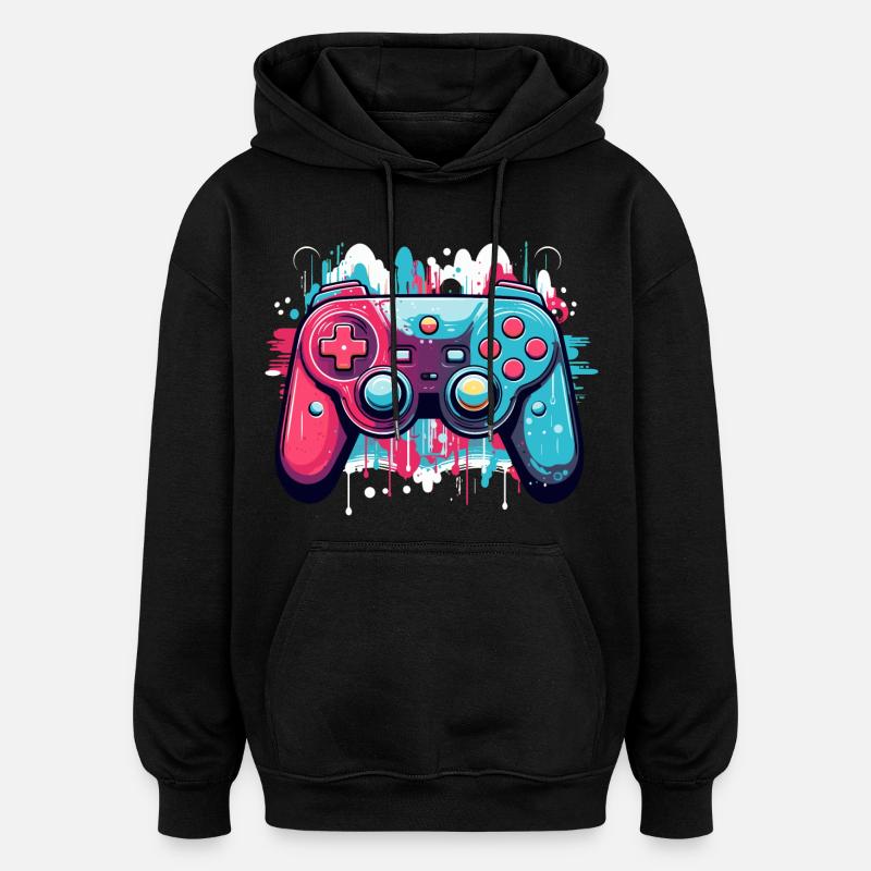 Game Controllers - Oversized Unisex Hoodie - black