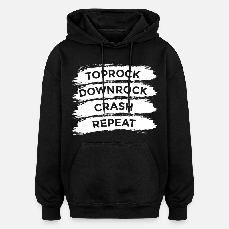 Breakdance Techniques - Sweat à capuche oversize unisexe - noir