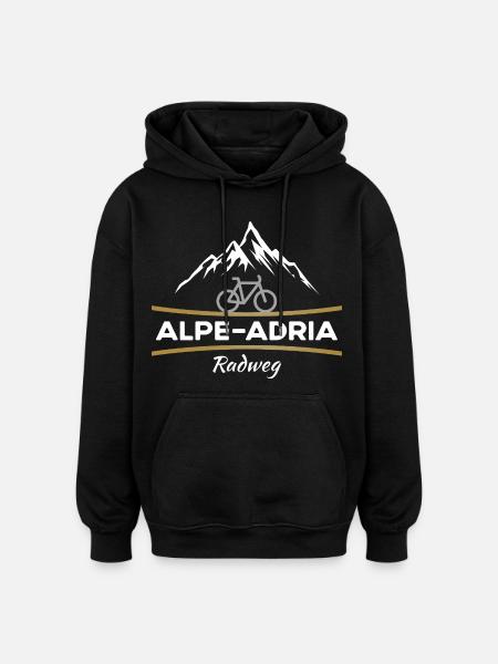 Alpe-Adria Bicycle - Oversized Unisex Hoodie - black
