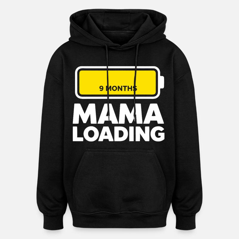 Mama Loading - Oversized Unisex Hoodie - black