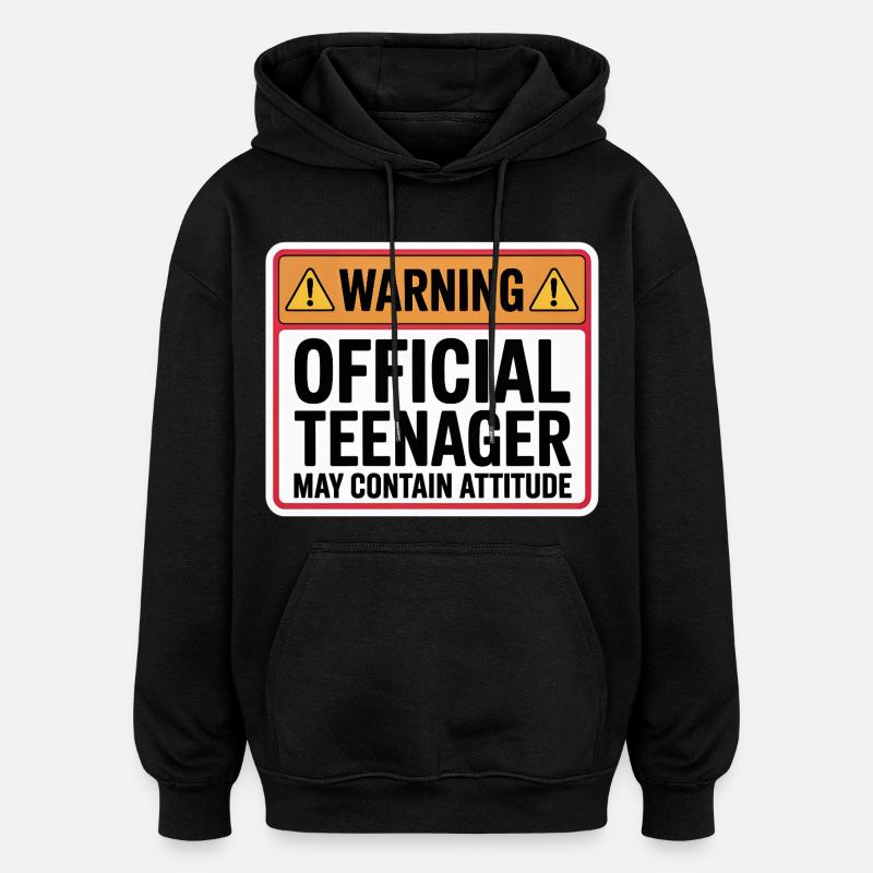 Adolescent - Sweat à capuche oversize unisexe - noir