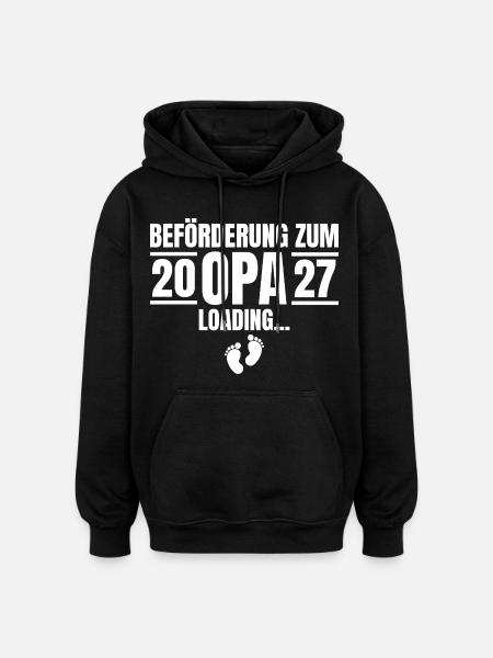 Beförderung zum Opa 2027 Loading - Oversized Unisex Hoodie - Schwarz
