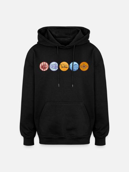 "Ein Mädchen Namens Willow" 4 Elemente Mit Logo - Oversized Unisex Hoodie - Schwarz