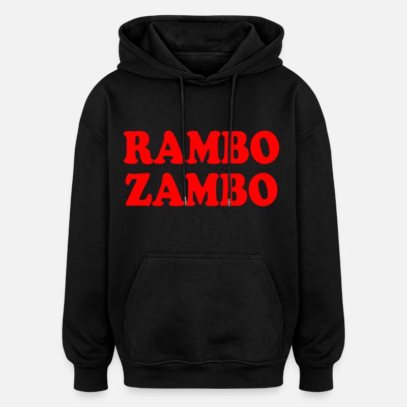Rambo zambo - Sweat à capuche oversize unisexe - noir
