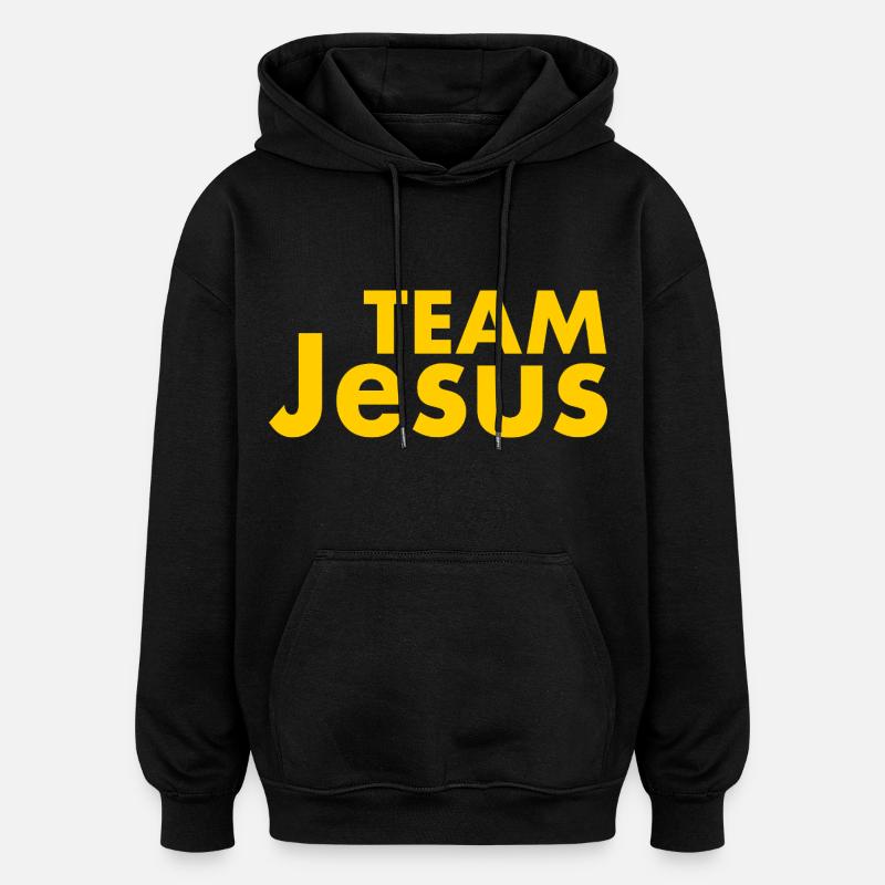 Team jesus - Sweat à capuche oversize unisexe - noir
