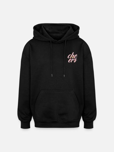 Cheers - Oversized Unisex Hoodie - Schwarz