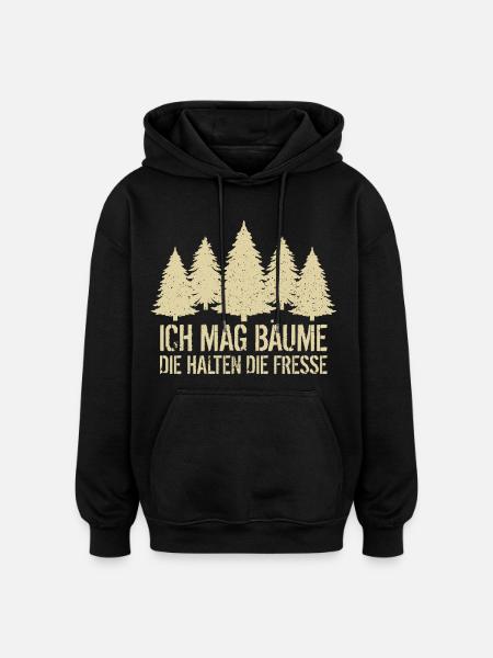 Wandern - Oversized Unisex Hoodie - Schwarz