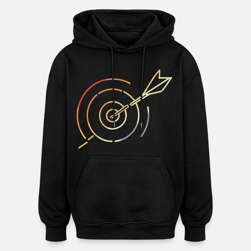 Cible de tir à l’arc - Sweat à capuche oversize unisexe - noir
