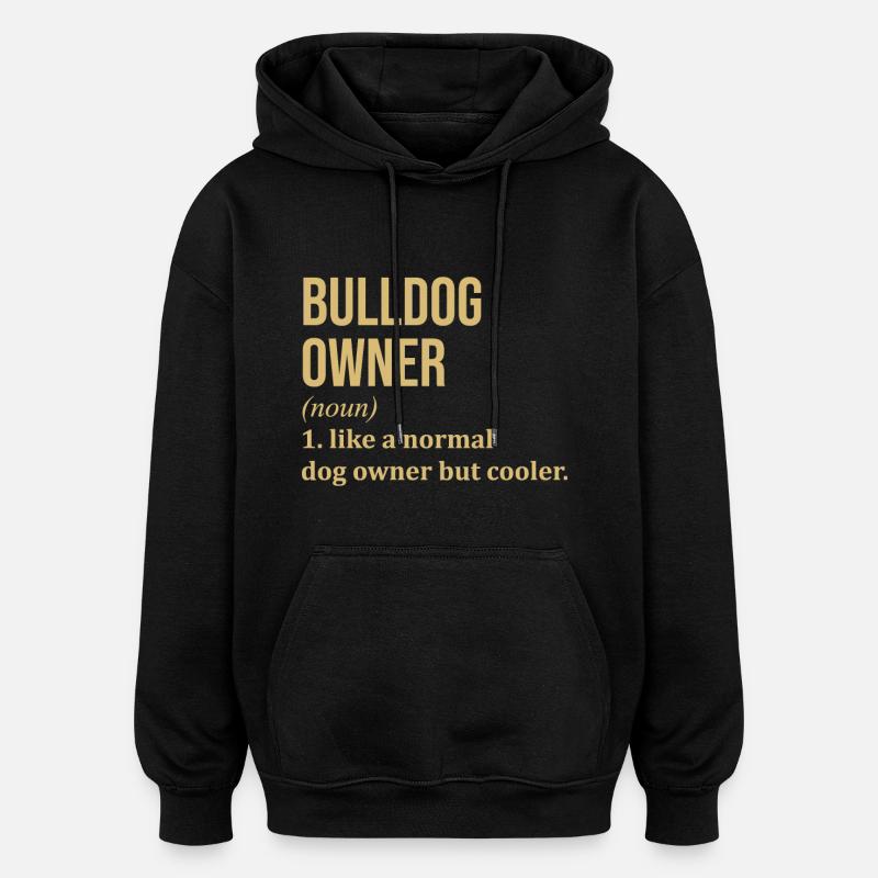 bouledogue - Sweat à capuche oversize unisexe - noir