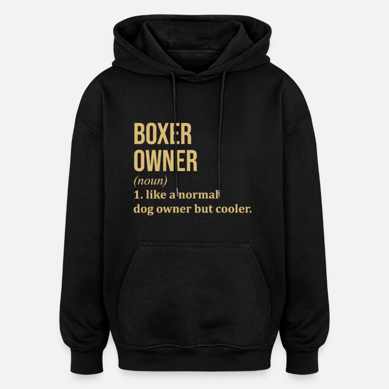 Boxeur - Sweat à capuche oversize unisexe - noir