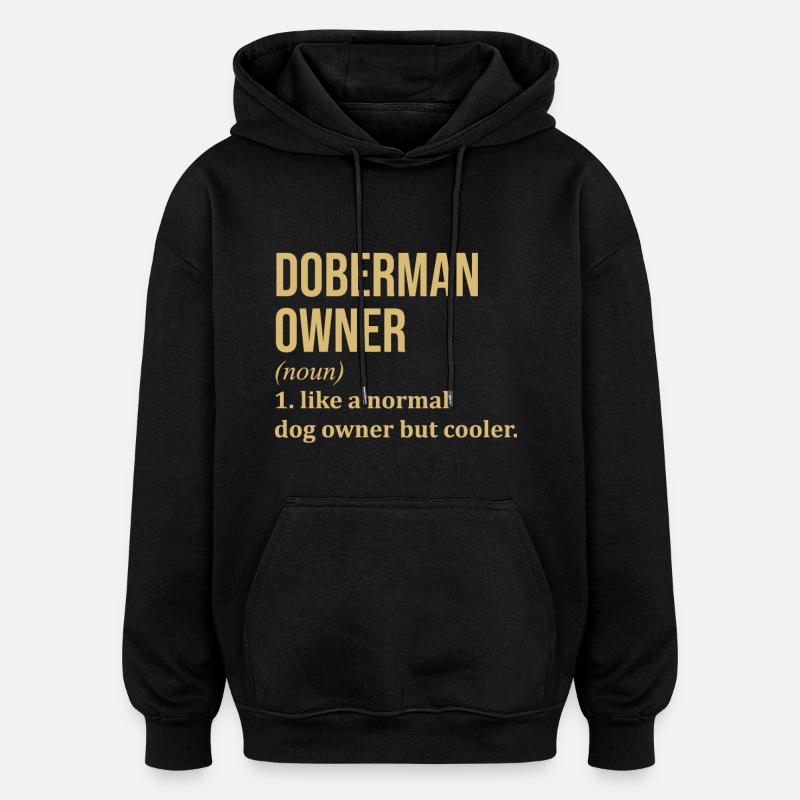 Doberman - Sweat à capuche oversize unisexe - noir