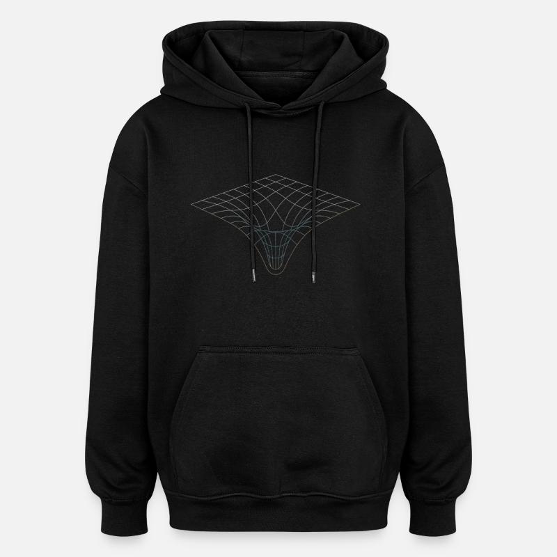 Relativity Geometry – Space-Time Curvature Physics - Oversized Unisex Hoodie - black