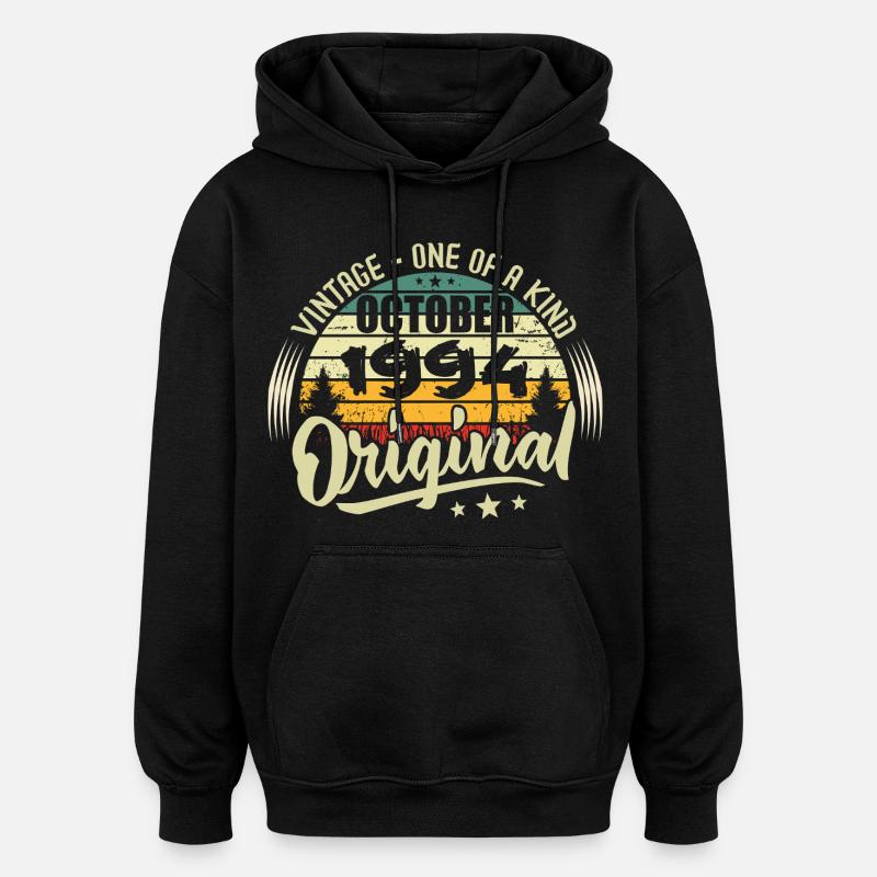 Cadeau Anniversaire Octobre 1994 - Sweat à capuche oversize unisexe - noir