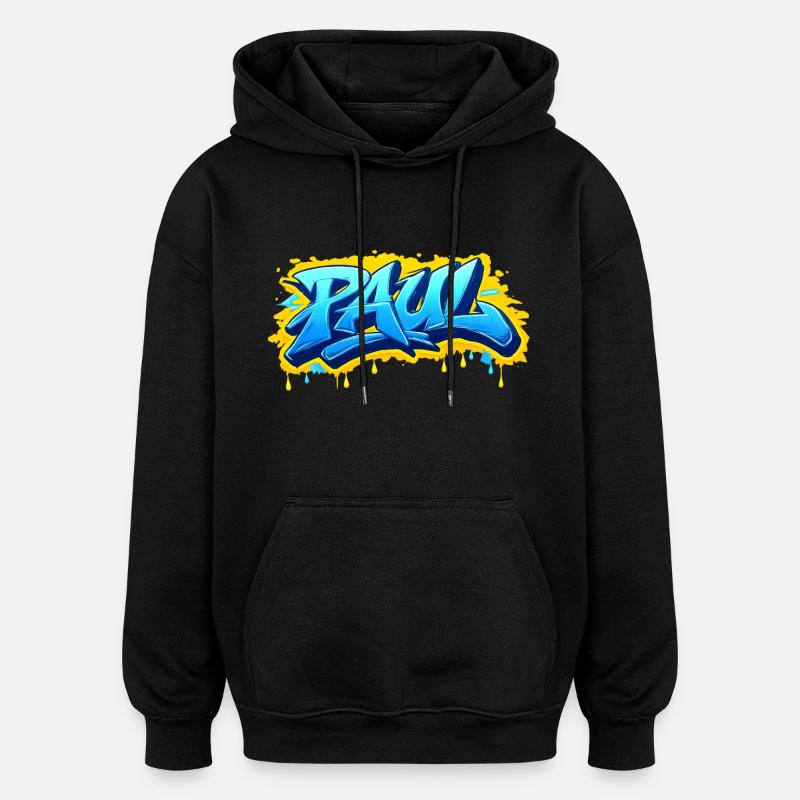 Graffiti PAUL Name Geschenk Ideal druckbar - Oversized Unisex Hoodie - Schwarz