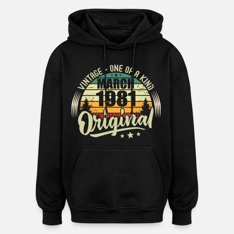 Légende Vivante Depuis Mars 1981 - Sweat à capuche oversize unisexe - noir