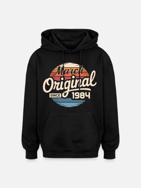 Legendary since march 1984 - Oversized Unisex Hoodie - black