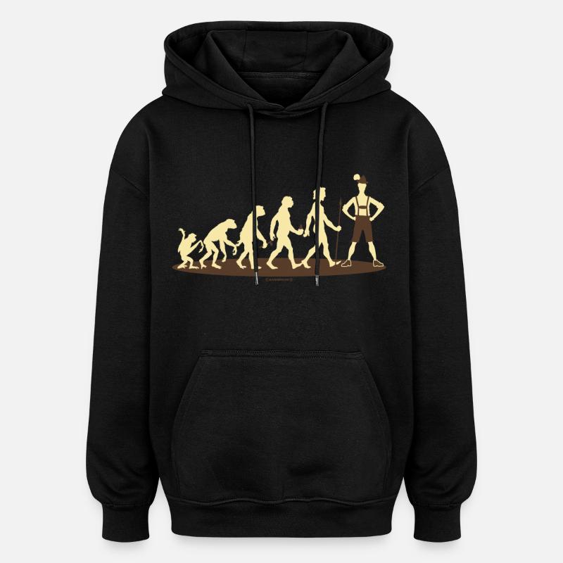 Evolution Bayer - RAHMENLOS Geschenk - Oversized Unisex Hoodie - Schwarz