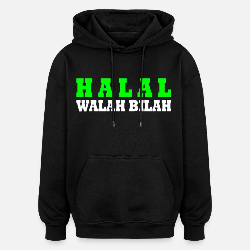 Halal - Sweat à capuche oversize unisexe - noir