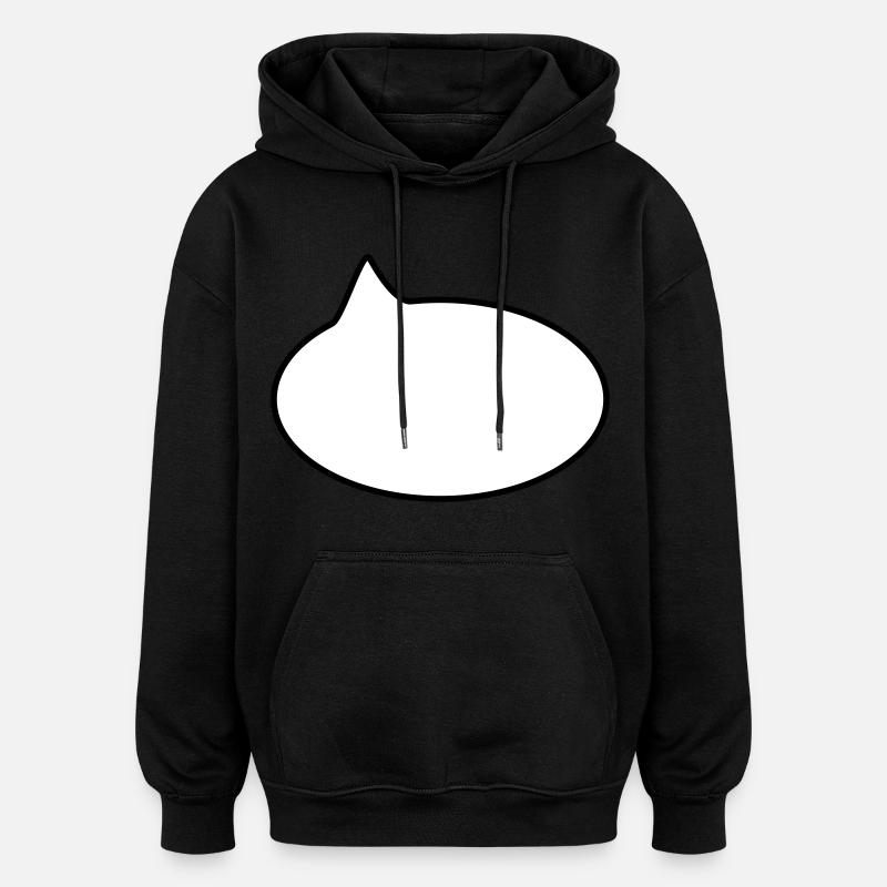 Ballon / / dessin animé / / dire / / déclaration - Sweat à capuche oversize unisexe - noir