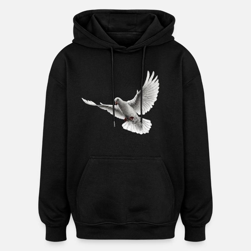 Taube - Oversized Unisex Hoodie - Schwarz