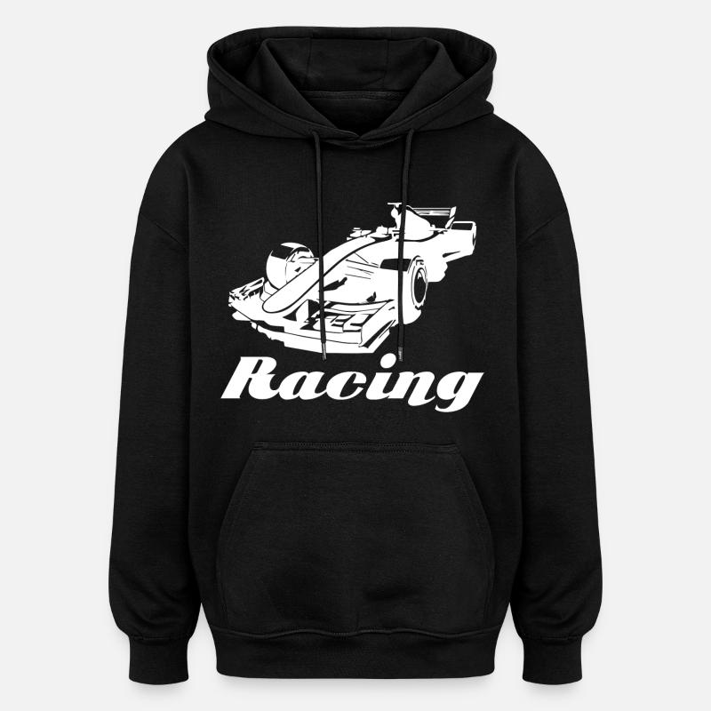 Course - Sweat à capuche oversize unisexe - noir