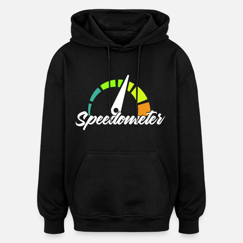 Compteur - Sweat à capuche oversize unisexe - noir